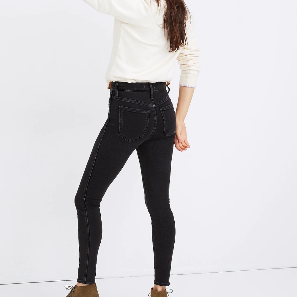 Nwt madewell Starkey petite high rise 10" skinny jeans black 25 petite short 25p